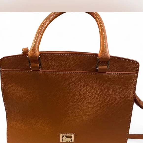 Dooney & Bourke Orange Pebbled Leather Satchel