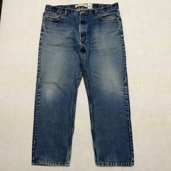 Levis 505 Jeans Mens‎ 42x30 Blue Denim Regular Fit Straight Leg Medium Wash Y2K
