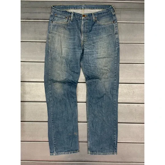 VTG‎ Levis 751 Jeans Mens 36X32 Blue Medium Wash Denim Straight Leg 100% Cotton