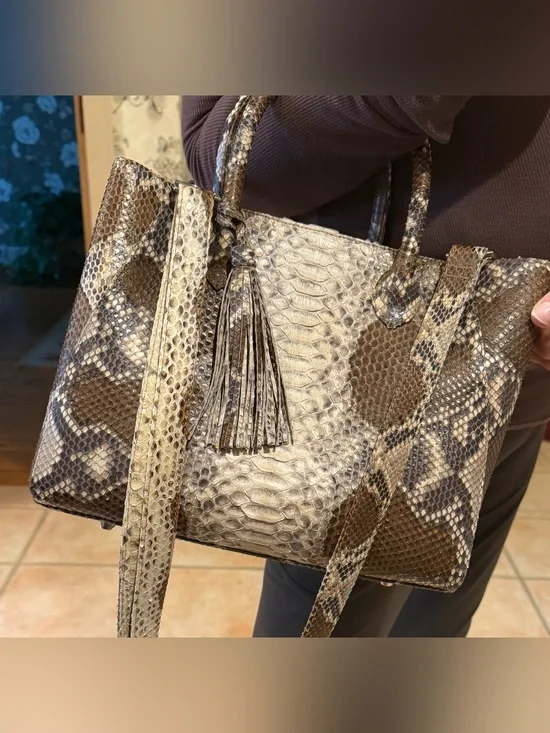 PYTHON  SATCHEL handbag 👜  CUSTOM MADE , One of a kind!