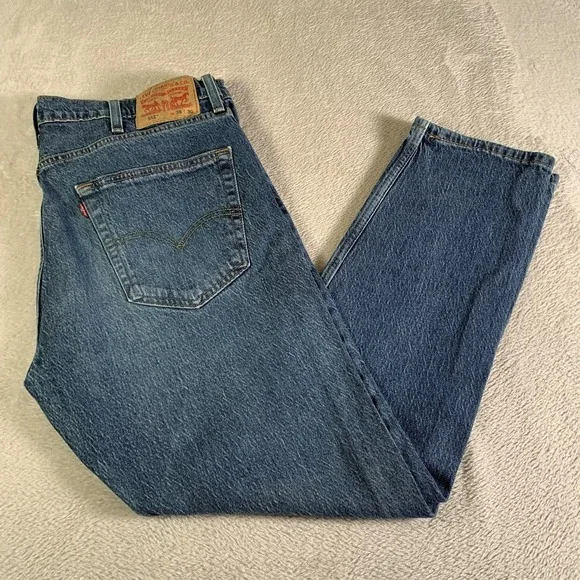 Levis 512 Jeans Mens 36x29 (Tag 38x30) Blue Slim Tapered Leg Stretch Medium Wash