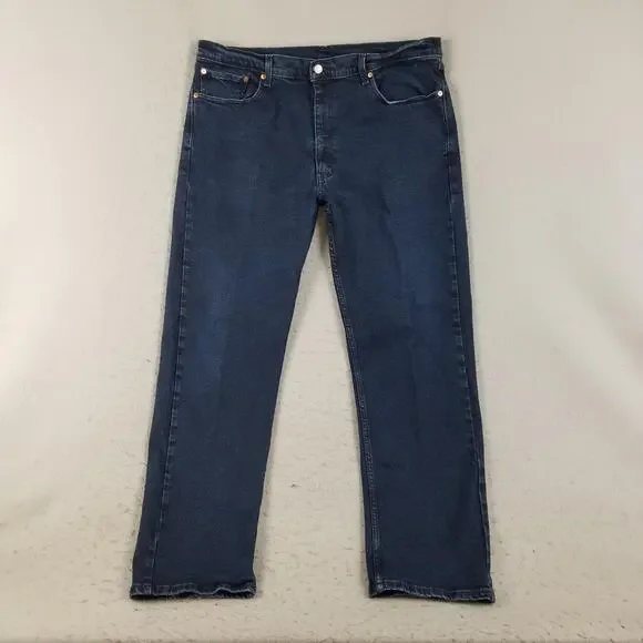 Levis 505‎ Jeans Mens 40x32 Blue Denim Straight Leg Zip Fly Classic 500 Series