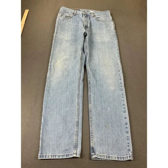 Vintage Levis 505 Jeans Mens 34x32 Light Blue Straight Regular Denim USA Y2K