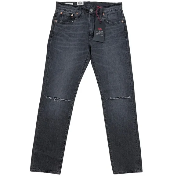 Levi's x Justin Timberlake Fresh Leaves 502 Taper Jeans W30 L32 Black Distressed