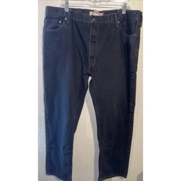 Levi's 505 Mens Black Jeans Size 42X32 Big&Tall Casual Work Wear