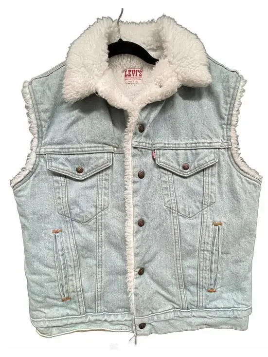 Levi's UNISEX Sherpa Lined Denim Vest‎ - Medium