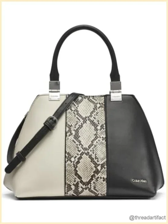Vinyl Satchel with Removable Crossbody Strap 2-in-1