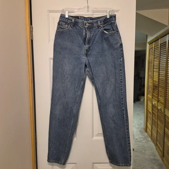 Levis 550‎ Relaxed Fit Tapered Leg Blue Jeans Mens Medium Wash 100% Cotton Denim