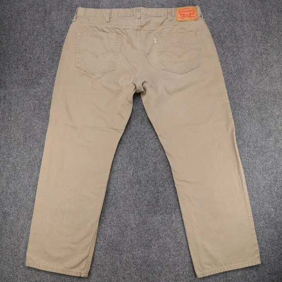 Levis 559 Relaxed Straight Khaki Tan Jeans‎ Mens 40x30 (40x29)Cotton Twill