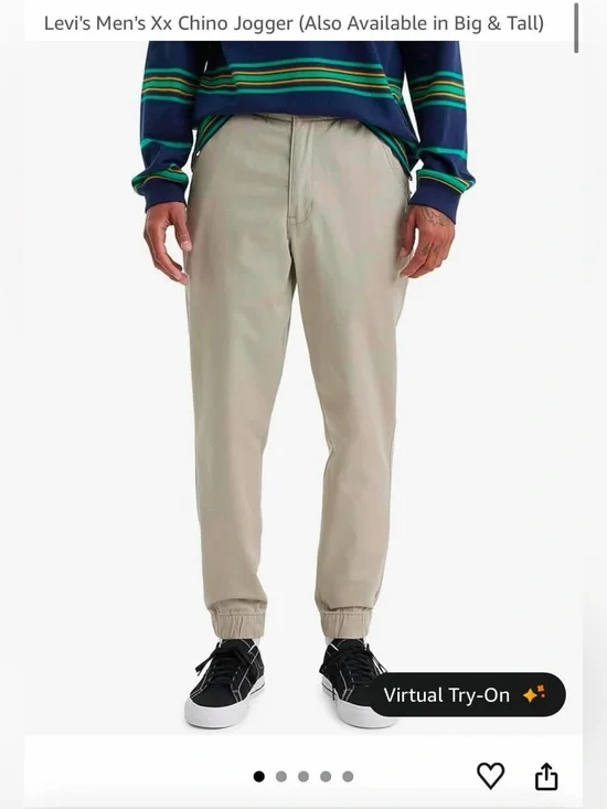 Levi's Men's Chino Jogger in Khaki Tan
