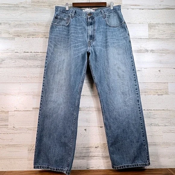 Levi's 569 Loose Straight Jeans Mens 38x30 Blue Denim Baggy Y2K Streetwear
