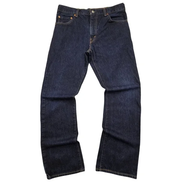 Levis 517 Bootcut Denim Jeans Dark Wash Blue Mens 34x32 Cotton