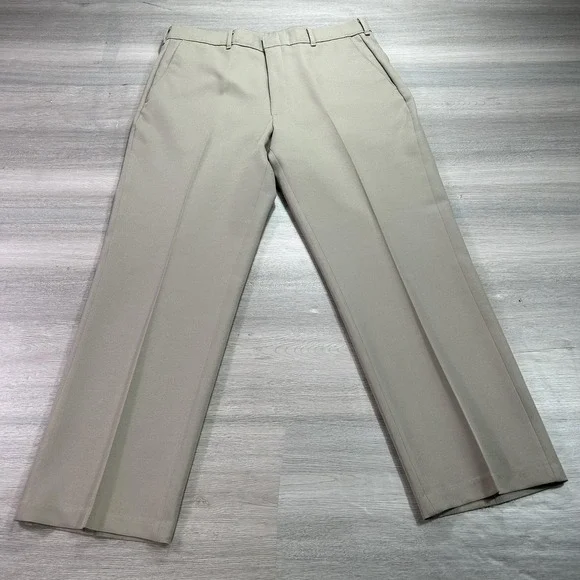 Vintage Levi's Action Slacks Pants Mens 34x28 Khaki Beige‎ Dress Trousers 90s