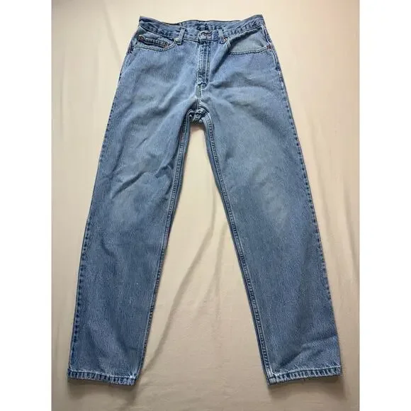 Mens Levi's 550‎ Relaxed Fit Jeans 34x31 Light Wash Denim Classic