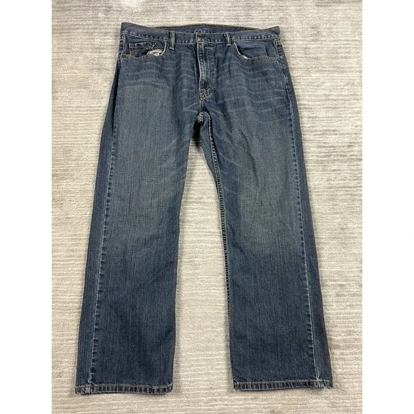 Levis 559 Jeans Womens 38x30 Blue Dark Wash Denim Relaxed Straight Fit‎