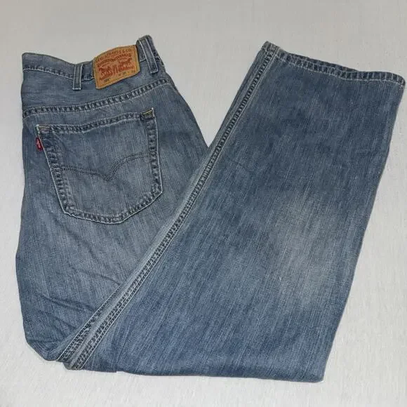 Levi's 569 Loose Straight Jean's Men's 38x32 Pants Blue Denim Baggy