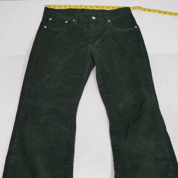 Levi Men 511 Corduroy Pants W32 L30 Green Slim Fit Heritage Rugged Earthy Preppy
