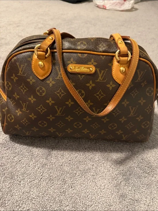 Louis Vuitton Monogram Canvas Satchel in Brown and Tan