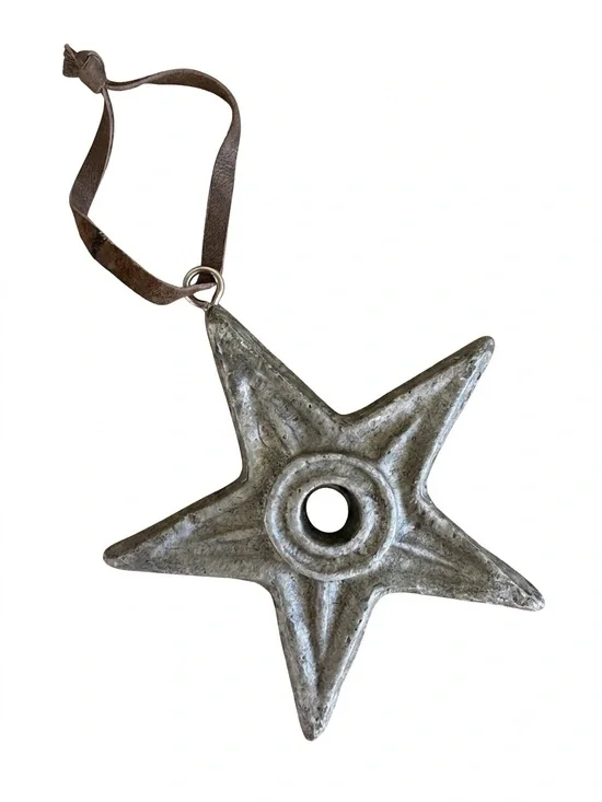 Star Washer Christmas Ornament Texas Lone Star Primitive Rustic Craft Decor 3”
