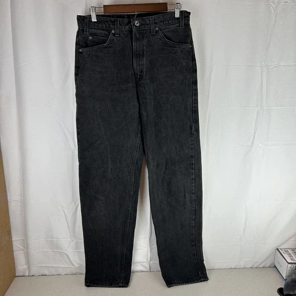 Levis 550 Jeans Mens 33x36 Black Vintage Orange‎ Tab 90's Relaxed Fit Tapered
