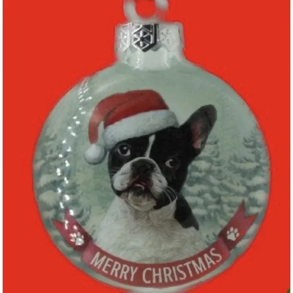 dog bulldogs ‎ Ornament Santa Paws Bauble History & Heraldry Christmas