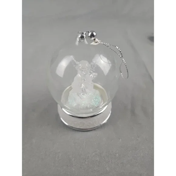 Snow Globe Vintage Style‎ Retro Christmas Ornament Decor Angel Plays Music