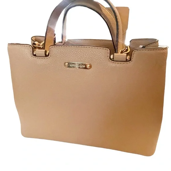 MICHAEL KORS Pink Leather SAVANNAH MEDIUM SATCHEL HANDBAG Shoulder Strap‎ Gold