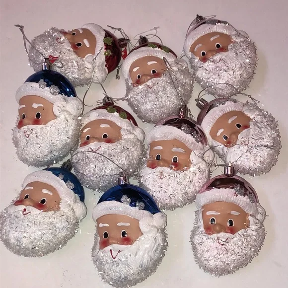 Santa Ornaments Retro Santa Ornaments New but look old Santa Claus Ornaments