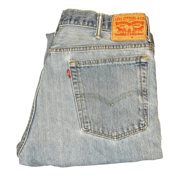Levi's 517 Bootcut Jeans W38 L28 Mens Light Wash Blue Denim Western Workwear