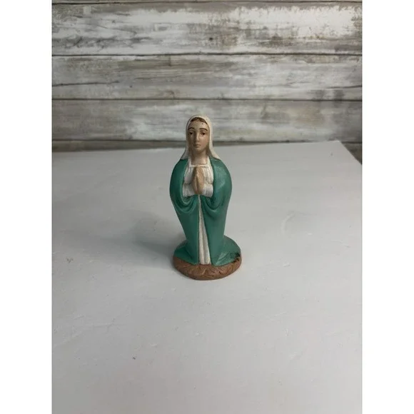 Vintage Handmade Mold Mother Mary Figurine 5