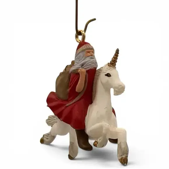 1989 Hallmark Keepsake Miniature Ornament Santa's Magic Ride