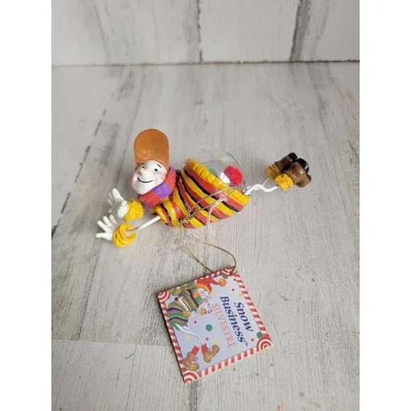 Silvestri‎ snowman guy snow unique vintage ornament Xmas pom pom
