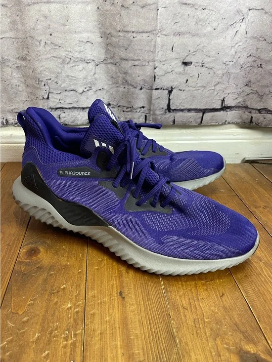 Adidas alphabounce beyond team running shoes real purple size 15
