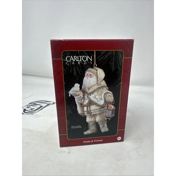 Santa And Friend,‎ Carlton Cards Christmas Ornament Heirloom Collection Vintage