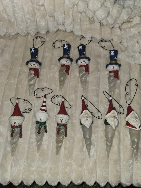 10 Russ Icicle Christmas Ornaments