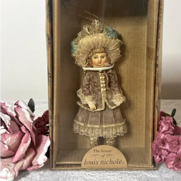 Vintage Victorian Christmas Tree Ornament Lace Doll High Quality Luxury 90s Y2K