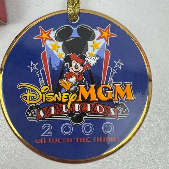 Disney MGM‎ Studios 2000 Mickey Mouse Christmas Collection Ornament On With Show