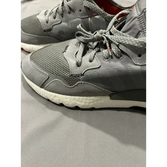 adidas Mens 3M Nite Jogger Ultraboost Sneaker Reflective Grey Gray Nwob Sz 14‎