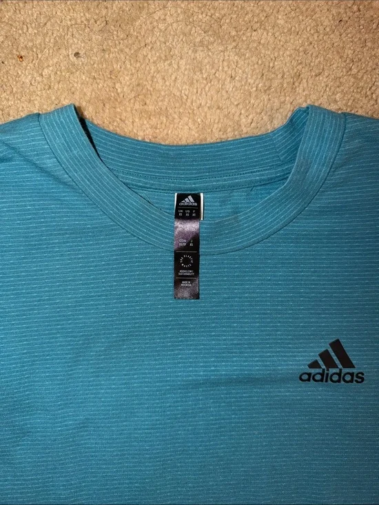 adidas Men’s striped  Tee - Blue
