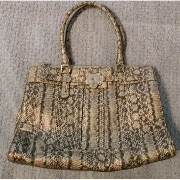 Guess Snakeskin Top Handle Shoulder Bag City Party Officey animal Y2K