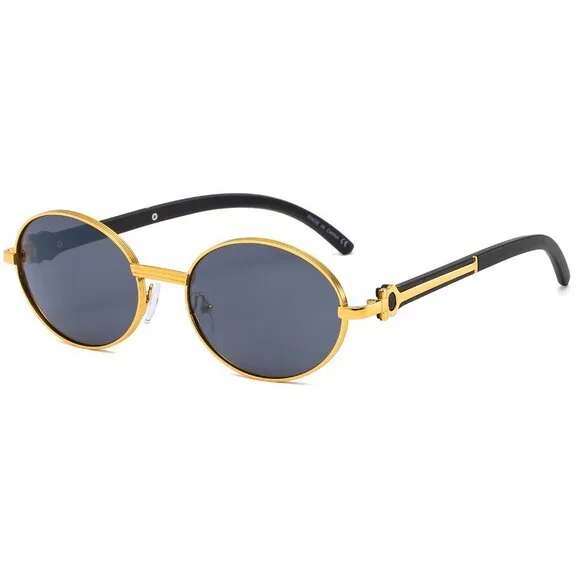 Men Sunglasses Trendy Dark Black Lens Classy Small‎ Fashion Rapper Shades Lentes