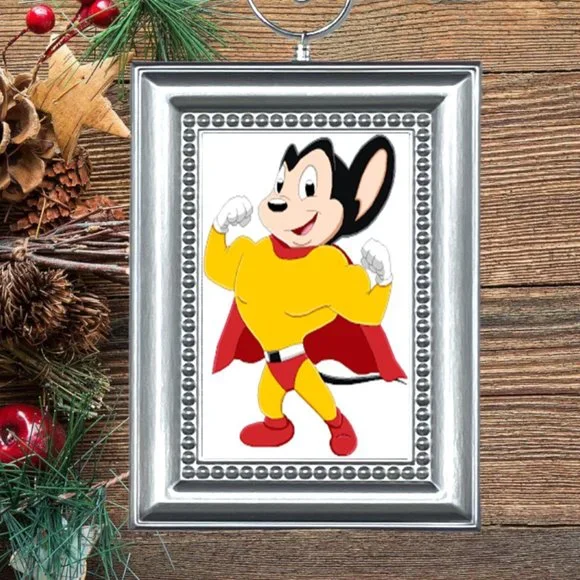 Mighty Mouse‎ Retro Nostalgic Christmas Tree Ornament