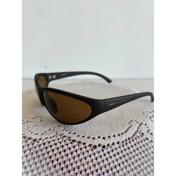 Vintage Smith Sliver Sunglasses Coal Matte Black Brown Glass Lens.Italy. Sport