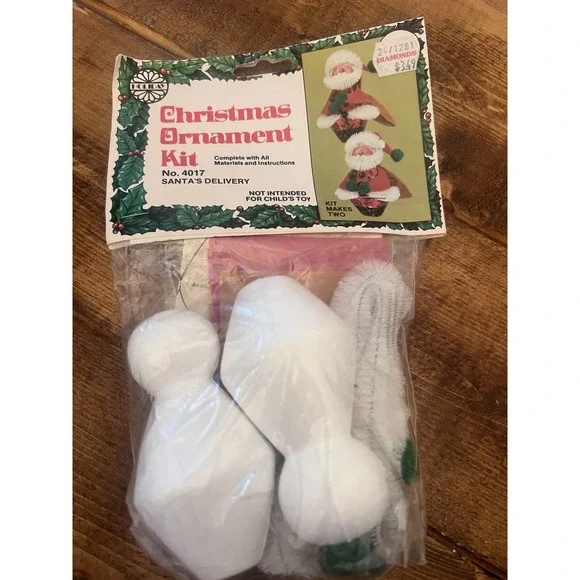Vtg Walco Holiday Industries SANTA'S DELIVERY NIB Christmas Ornament Kit