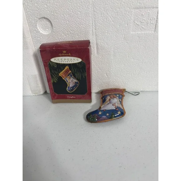 Hallmark Keepsake Ornament Daughter‎ Pressed Tin Dated 1997 Christmas Stocking
