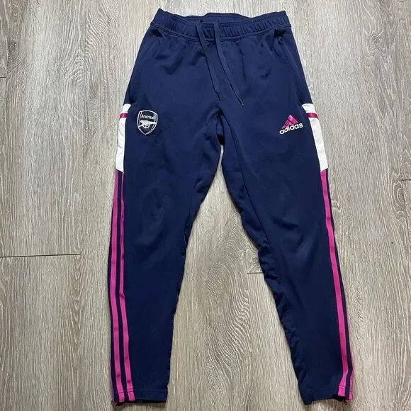 Adidas Arsenal 2022/23 Condivo 22 Navy Blue Pink Training Pants Sz Small  HT4434