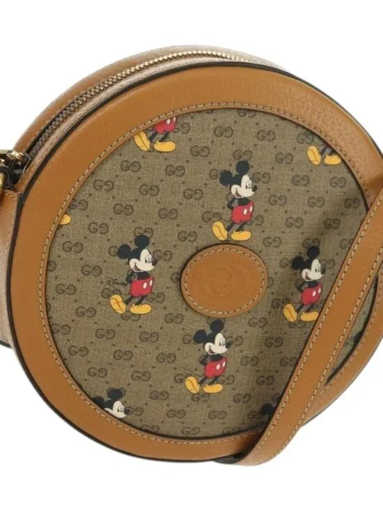 GUCCI Micro GG Supreme Disney Collaboration Bag PVC Beige 603938 Auth YKZ1311M