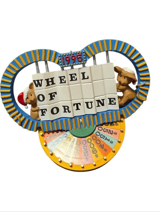 Hallmark Keepsake 1995 Wheel of Fortune Christmas Ornament Pressman TV Game Show