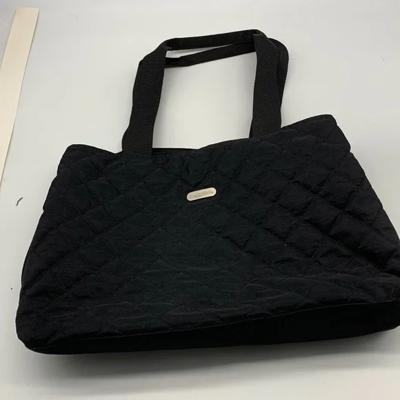 Baggallini  3 Compartment Black Quilted Bag