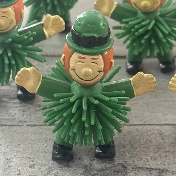 Rubber Spiked /‎ Porcupine ~ St Patrick's Day Leprechaun - 8 Lot
